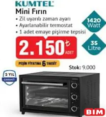 KUMTEL MİNİ FIRIN 1420 WATT 35 LİTRE indirimli fiyat KUMTEL MİNİ FIRIN 1420 WATT 35 LİTRE fiyat ve kampanya bilgisi